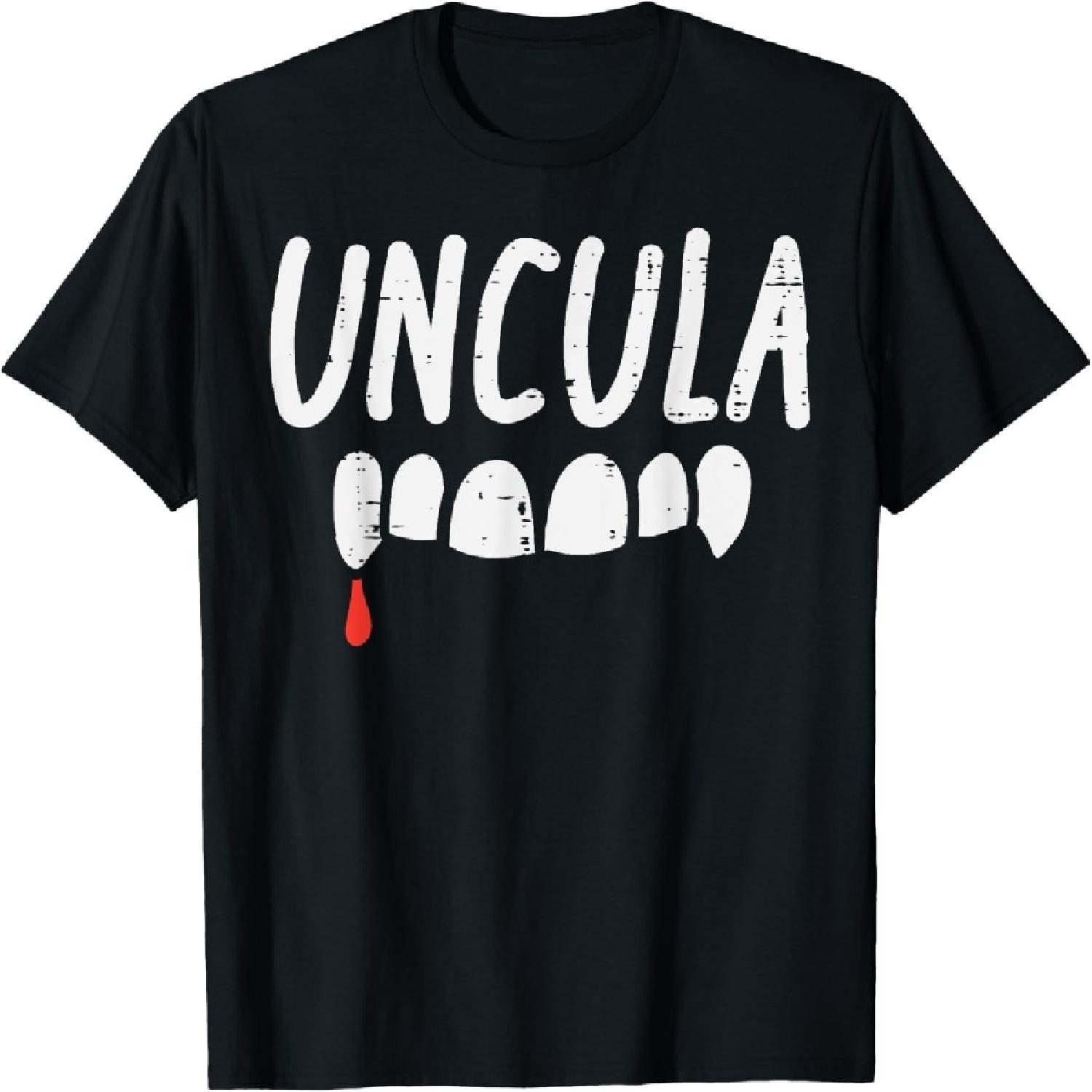 Uncula Uncle Dracula Funny Halloween Family Matching Men T-Shirt S