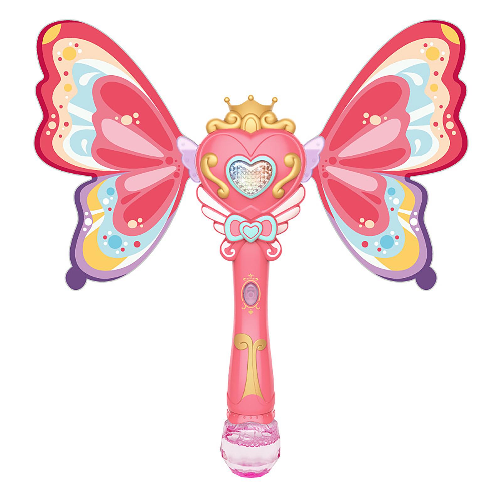 

(H0826)MagicWand Bubble Machine с музыкальным светом для девочек и детей Bubble Toy(50мл) розовый