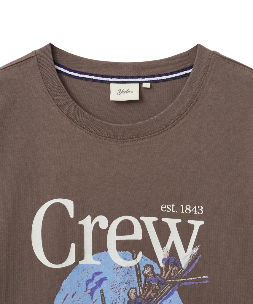 YALE Crew Graphic T-Shirt_Brown