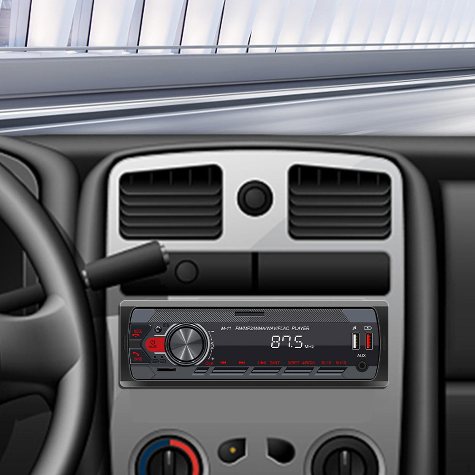 Bluetooth Car Stereo Audio, Audio Systems Subwoofer Output Shockproof Wireless Remote Control