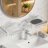 Space Saving Soap Box 2 Compartment Soap Tray Drain Rack Wall-Mounted Soap Holder  Shower Area