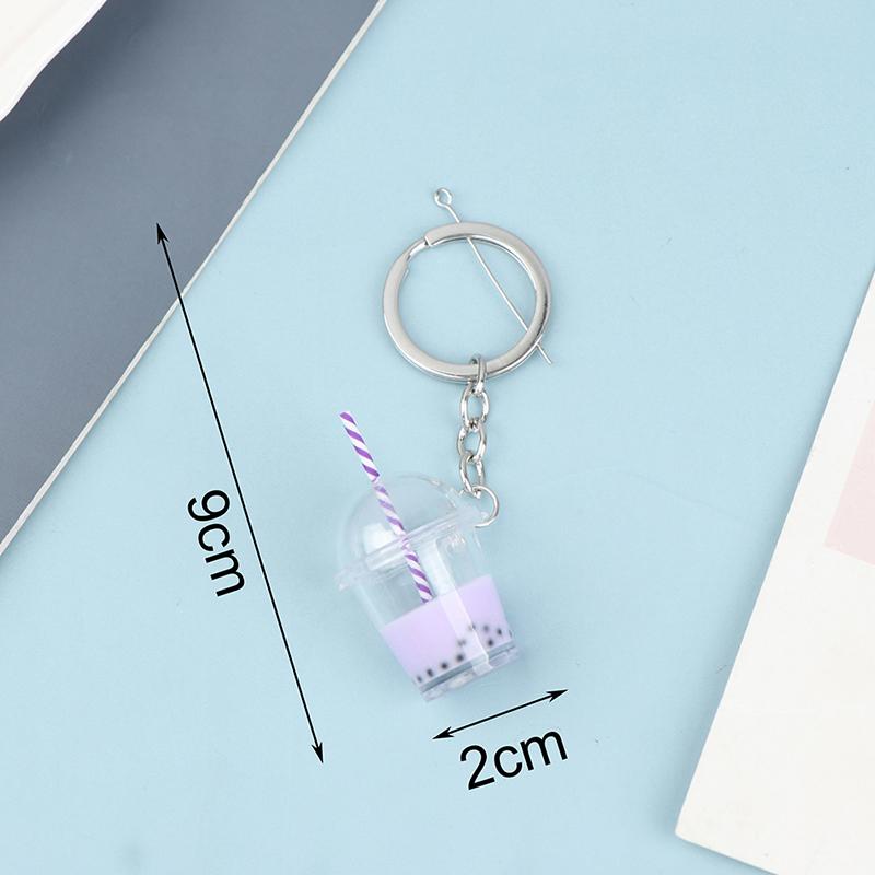 Bubble Tea Diy Keychain High Quality Acrylic Pendant Backpack Keyring Charms