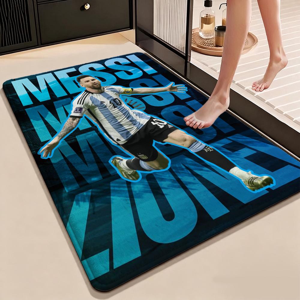 Messi Champion Carpet Floor Mats Printing Art Office Chair Cushion Bathroom Mat
