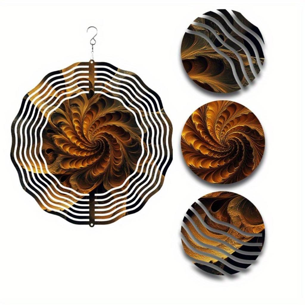 360 Degree Hanging Hook 10 Inch Metal Wind Chime Vibrant Abstract Design Durable Garden Decor Perfect Gift for Friends and Family Outdoor Patio Decor