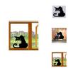 Katze Halloween Terror Schaufenster Wandaufkleber Heimdekoration Zimmer Wandbild Aufkleber Kunst