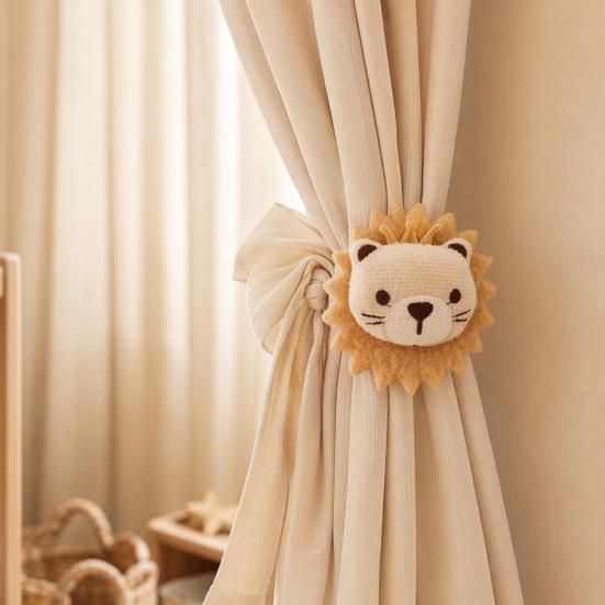 Children Bedroom Curtain Accessory Cartoon Animal Tieback Cute Lion Bear Tie