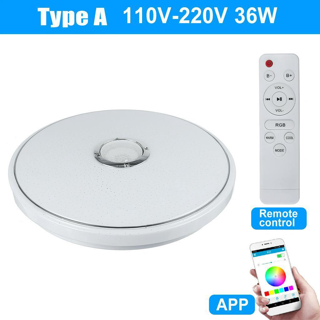36W/60W RGB Flush Mount Round Starlight APP bluetooth Music Lamp Dimmable Light with Remote Control Music Led Ceiling Light Lamp