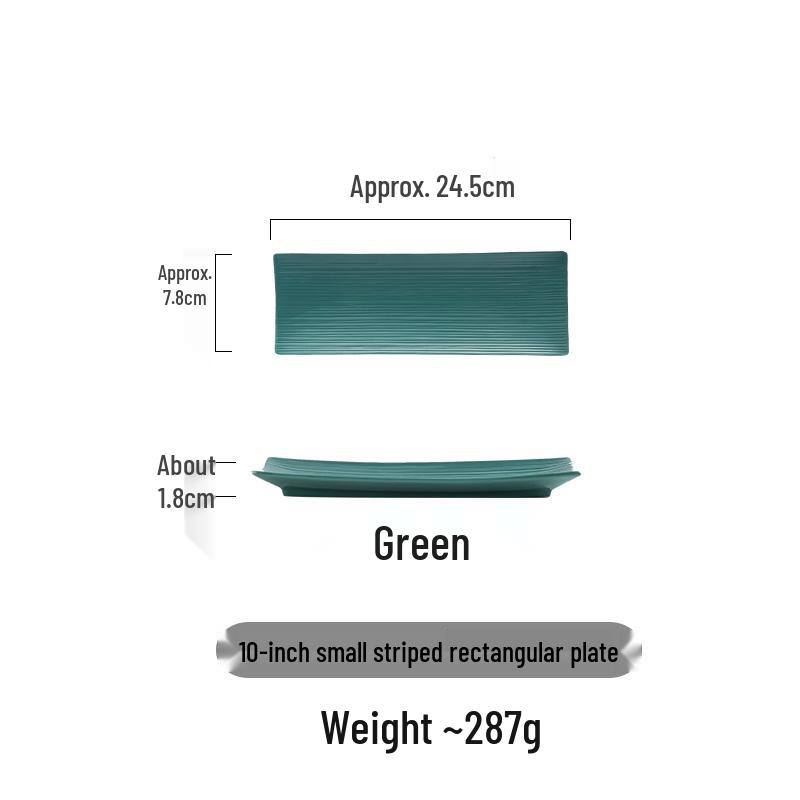 Creative Rectangular Ceramic Plate for Sushi, Dessert, Snacks, and Hot Pot