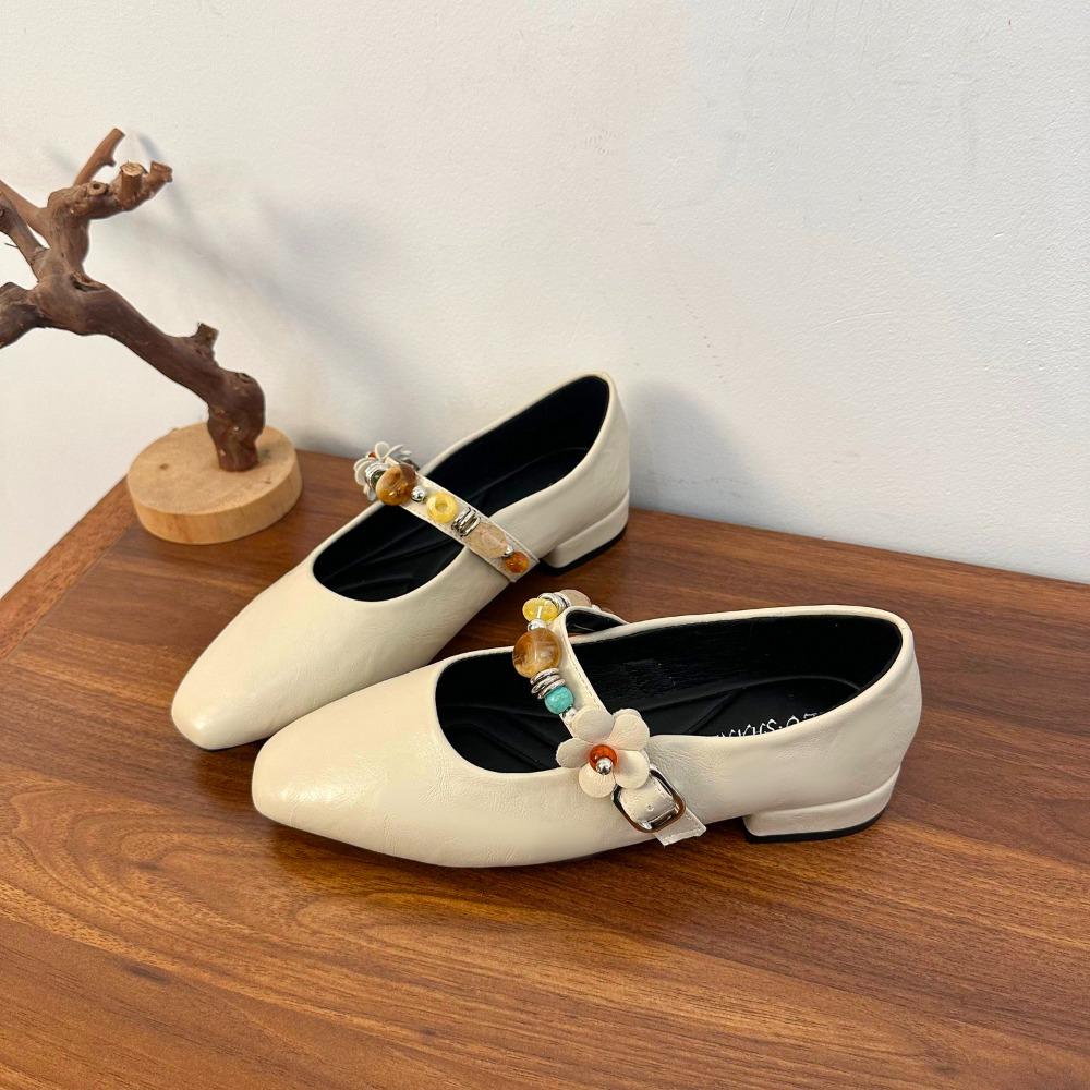 Fashion Women's Black Mary Jane Flat Slip-On Work Shoes - Fashion Casual Ladies Comfortable Shoes for Women, Stylish Office & Daily Wear