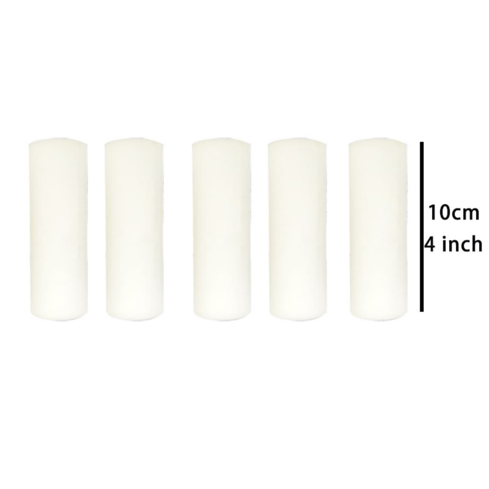 10-Piece Paint Roller Set With High-Density Foam, Cotton Brush Heads, Tray And Ergonomic Handle Hand Tools