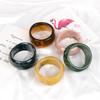 Cool Vintage Exaggerated Irregular Acrylic Resin Chunky Bangles Women Kpop Geometric Charm Bangles Bracelets Retro Jewelry Boys