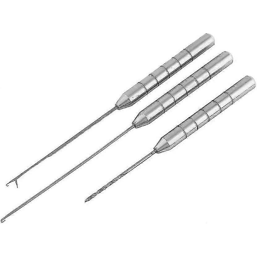 Baiting Tool Set 3 In 1 Baiting Needles Carp Fishing, Aluminum Alloy Fishing Rigging Bait Needle Kit Splicing Hook Lure Manufacture Fishing Tool -z
