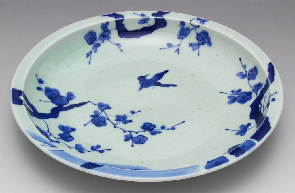 Arita Ware ZOA Prime Plate Dyed Plum Bird Pattern OZ001 7 palců