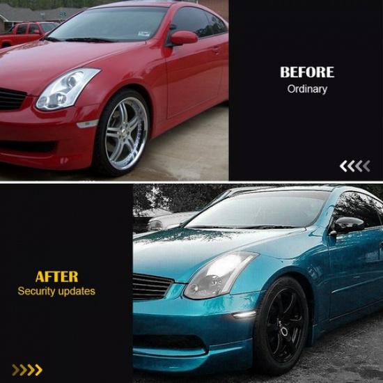 For 2003-2007 INFINITI G35 Couple SMoked Bumper Len Side Marker Lights Side Lamp