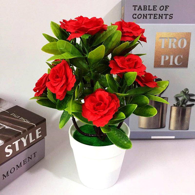 Simulated Chrysanthemum Hydrangea Calla Artificial Flowers Potted Green Plants