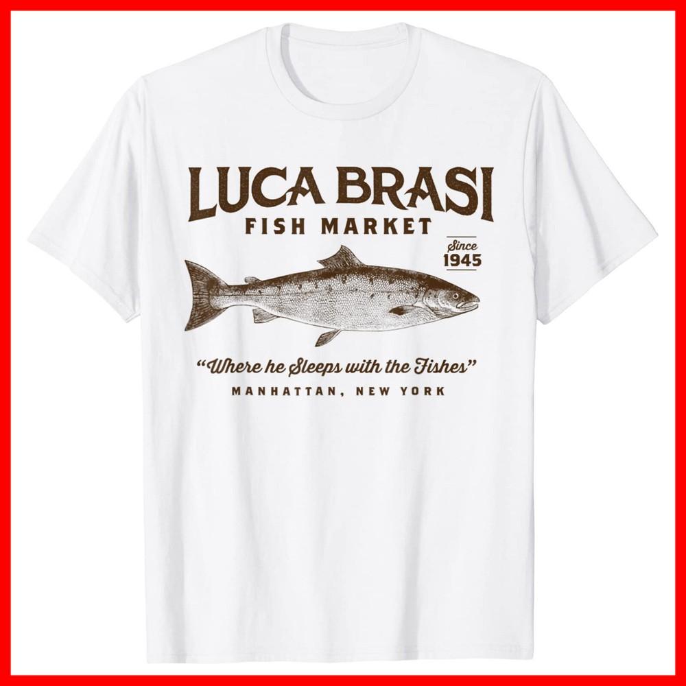 Luca Brasi Fish Market White Cotton T-Shirt Unisex T-Shirt XXL
