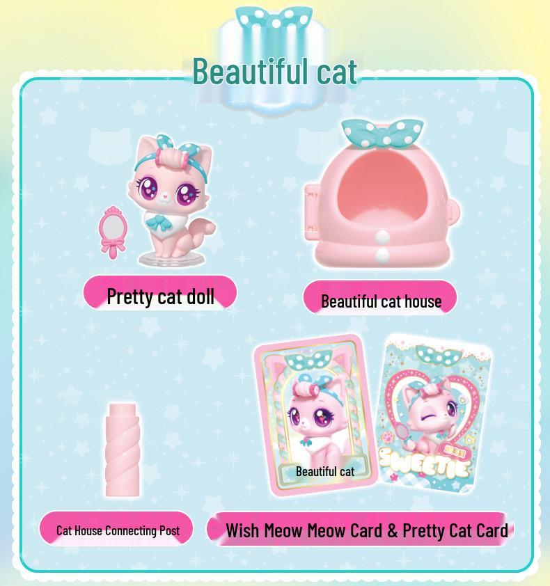 Beautiful Kitten Plush Toy Princess - Wish Meow Meow Birthday Gift for Girls