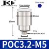 Micro Pneumatic Quick Connector with Internal Hex Thread: POC3/4/6/8-M3/M5/01/02