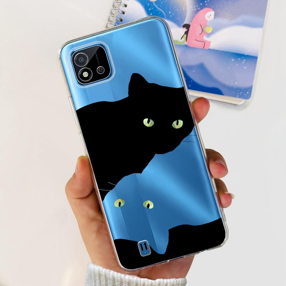 For Cover Realme C11 2021 Case Fashion Marble Love Heart Silicone Soft TPU Phone Back Cover For Realme C11 RMX2185 C20 C20A Capa