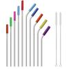 New Removable Silicone100% Brand Set Silicon Tips Cover Food Grade Cover Drinking Straws for 6mm Stainless Steel Straws 8 Colors