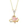 Tichia Original Rainbow Unicorn S925 Sterling Silver Enamel Necklace for Women - Sweet and Exquisite Clavicle Chain.