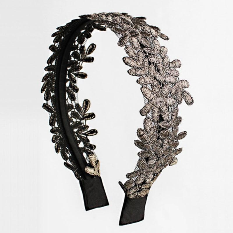 

RACOHA Кружевная повязка для волос с цветочным кружевом Кружевная повязка для волос без боли black