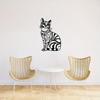 Metal Cat Sign Wall Decor Black Forest Cabin Hunting Ornament Wildlife Gift