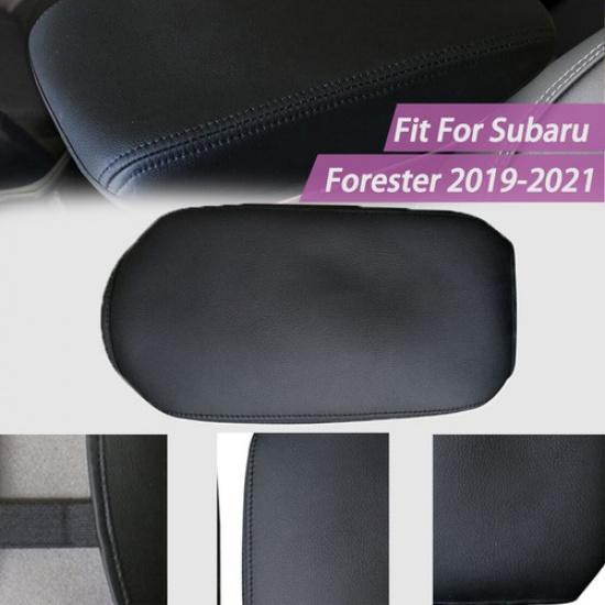 

Best Leather Center Console Lid Armrest Cover Trim For Subaru Forester 19+ Black