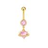 Gaibei Trendy Moon & Heart Navel Ring Jewelry