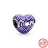 Authentic Fit Original Pantaro Charm Bracelet DIY Zircon 925 Sterling Copper Openwork Heart Shaped Infinite Love Mom Fine Beads