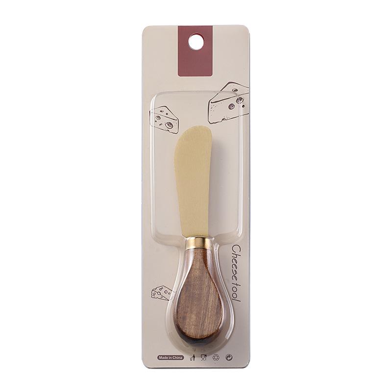 Acacia Handle Stainless Steel Cheese and Butter Knife Set