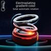 Solar Rotating Car Perfume Holder: Double Ring Suspension with Long-Lasting Aromatic Car Interior Decoration.