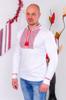 Classic Men’s White Vyshyvanka – Cross-Stitch Embroidery & Long Sleeves, Any Season, 8605-038-22 HC