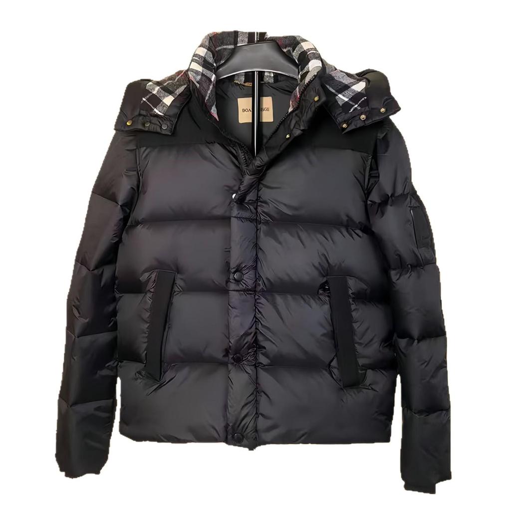 Plus Size Plaid Hooded Jacket with Detachable Sleeves - Classic Thickened Coat for Autumn and Winter