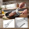 Stainless Multi-Purpose Cooking Tongs for Kitchen Grilling and Serving