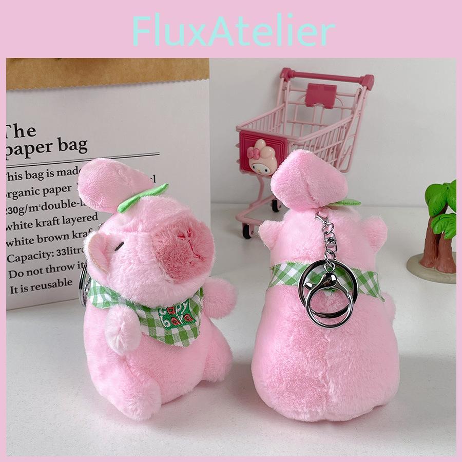 Cute Tricolor Capybara Series Plush Toy Keychain Soft And Cuddly Animal Pendant
