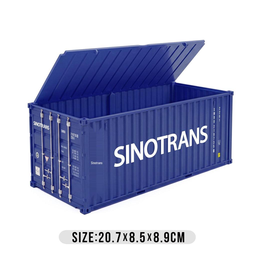 Gray Maersk Flip-top Model Container with Custom Logo and Graphics - Business Gift Edition