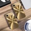 The golden letter "D" For IPhone 17Pro Max 16 17 Pro 15 Pro 14 13 Plus 12 Mini 11Pro Max XR 16E 17 Air Golden glass phone case