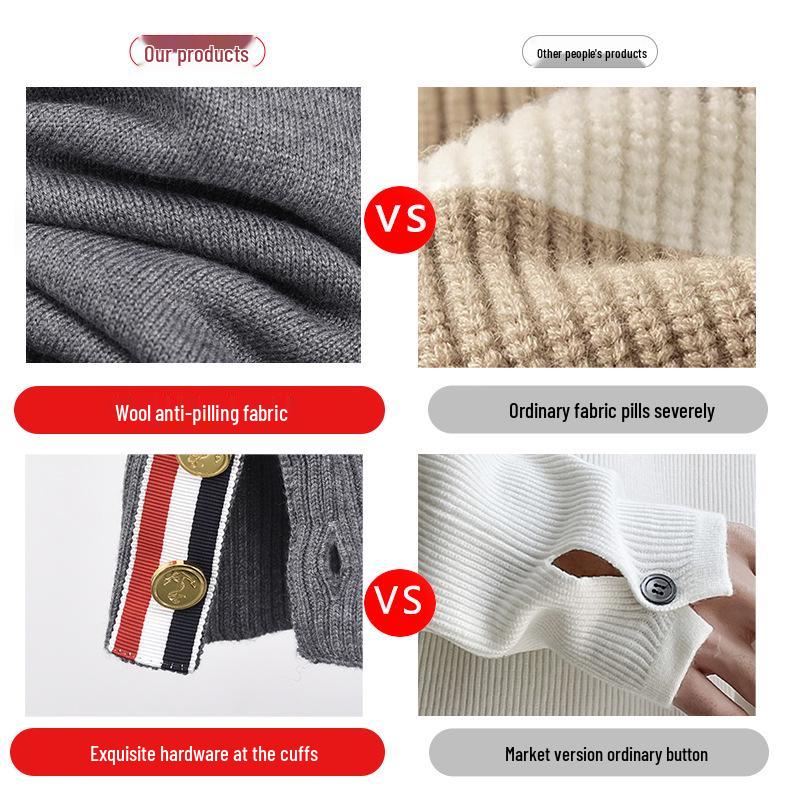 BROWIN2025 Autumn Urban Wool V-neck Cardigan Sweater