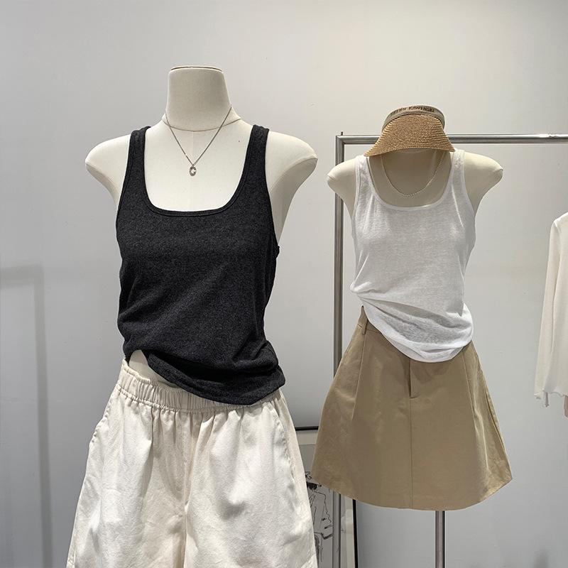 

Женский спортивный жилет без рукавов с U-образным вырезом в гонконгском стиле - Летняя коллекция 2024 Medium темно-серого