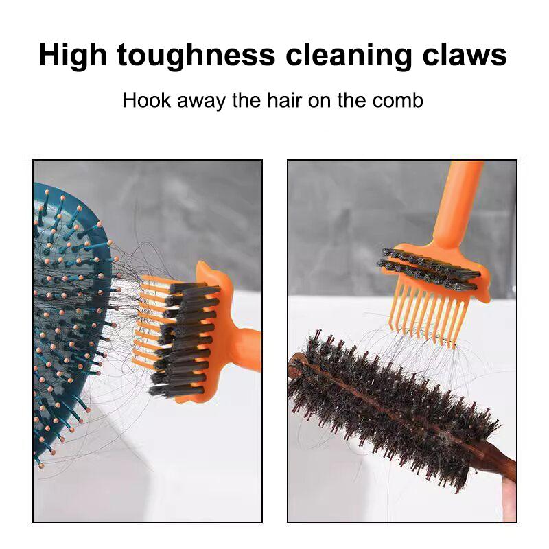 in 1 Brush Cleaner, Hair Comb Cleaning Tool, Compact Hairbrush Rake, Solution for Brush Cleaning