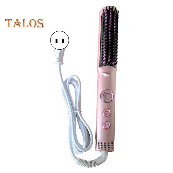 

Холодный ветер Выпрямитель для волос Щетка Температурные режимы Регулируемый Быстрый нагрев Портативный Дорожный Электрический Выпрямитель Для Волос Укладка Распутывание Расческа US Plug розовый