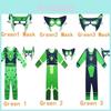 Costum Wild Kratts Puterea Creaturii Pentru Copii Cu Salopetă Verde Marin și Mască
