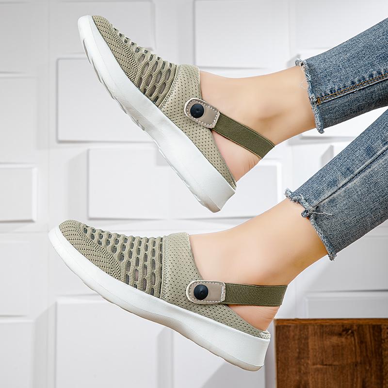Modne Damskie Sandały Letnie Siatkowe Płaskie Klapki Oddychające Turystyczne Damskie Miękka Podeszwa Lekkie Outdoorowe Codzienne Buty do Chodzenia 2025