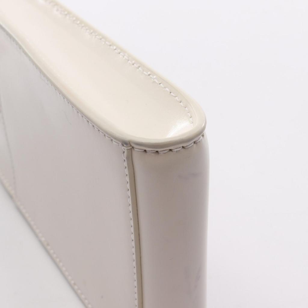Used JIL SANDER TANGLE Shoulder Bag Leather White Used Women