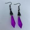 Geometric Bat Crystal Square Pillar Earrings