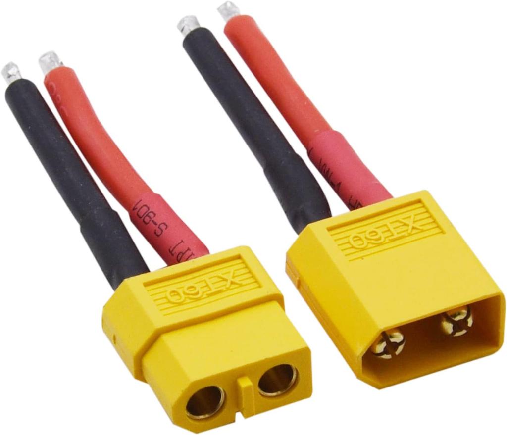1 Pair XT60 Plug Female and Male Connector with 12/14AWG Silicon Wire for RC Lipo Battery Cable Drone