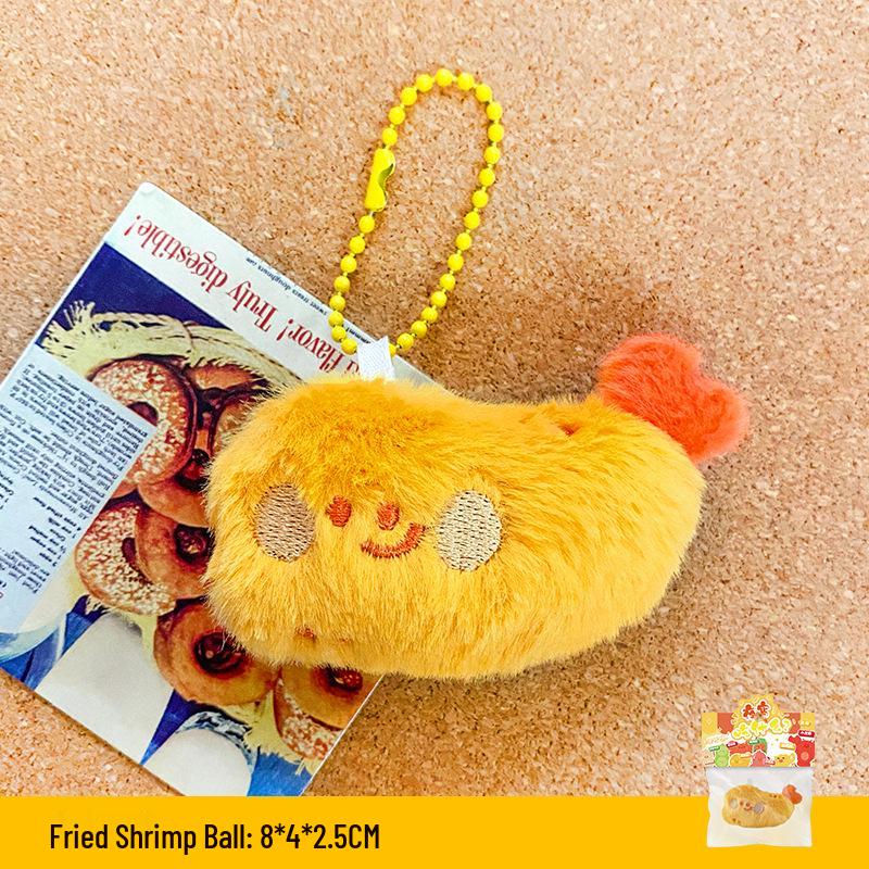 Plush Food Doll Charms: Cute Keychain Ornaments with Squeaky Small Dolls
