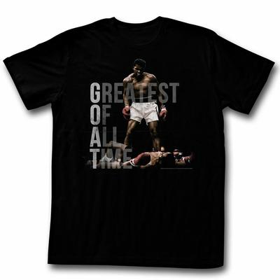 Camiseta Preta Adulta Muhammad Ali Maior de Todos os Tempos