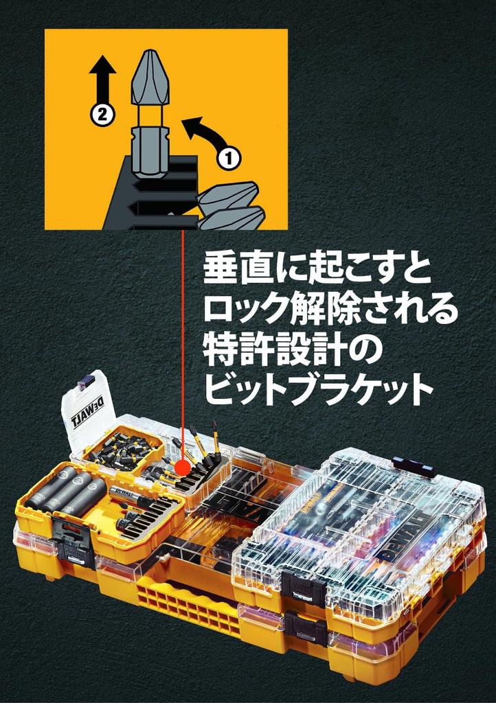 DeWalt Tough Case Organizer Tool Box Storage Case with Transparent Lid and Detachable Tray for Stackable Storage of and Small Parts (Small) Screws,